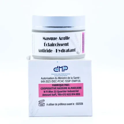 Masque argile éclaircissant anti-rides hydratant